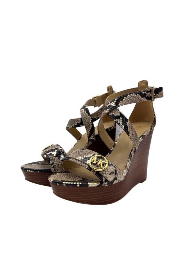 MICHAEL KORS - CARMEN SNAKE SANDAL HEELS - Image 10
